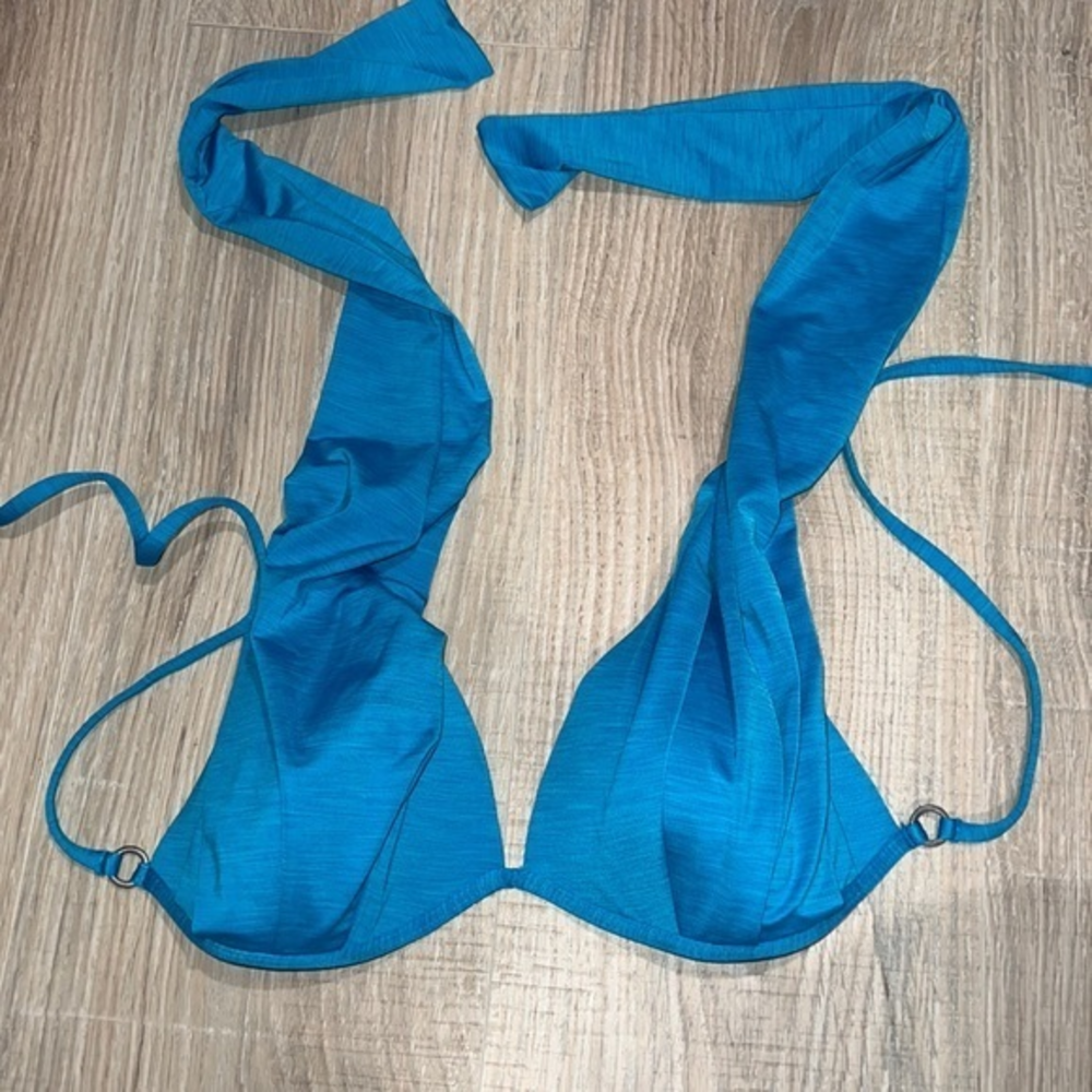 Hurley blue wrap bikini top